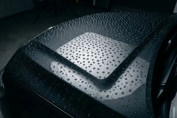 Ceramic coating water beading