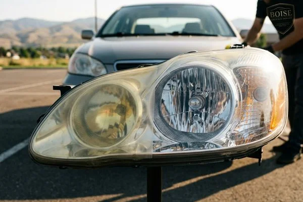 Headlight restoration before and after